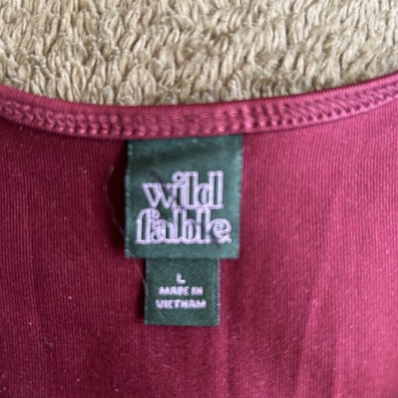 Wild Fable Faux Leather Jumpsuit, Burgundy, Size Large - Picture 3 of 13